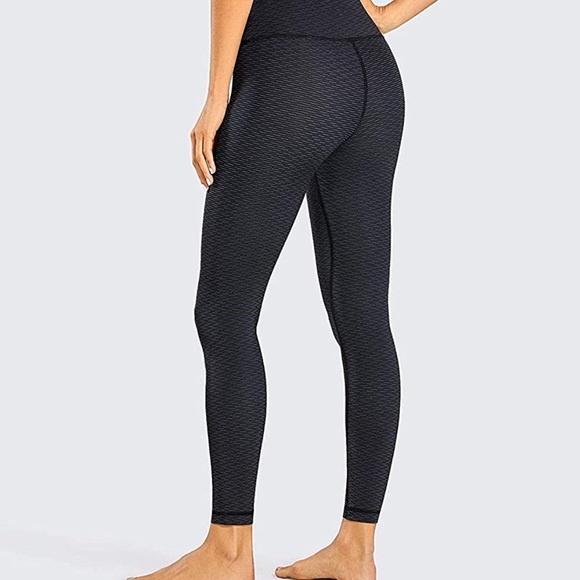 Black Stretchy Black Ribbed Leggings - Picture 2 of 15